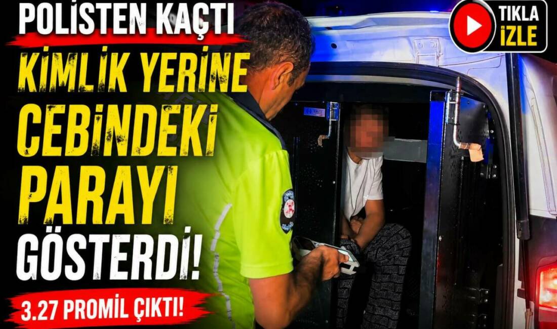 Polisten Kaçtı Kimlik Yerine Cebindeki Parayı Gösterdi Aksaray’da yoldaki mantar dubalara çarparak kaza yapan ve ardından lastiği