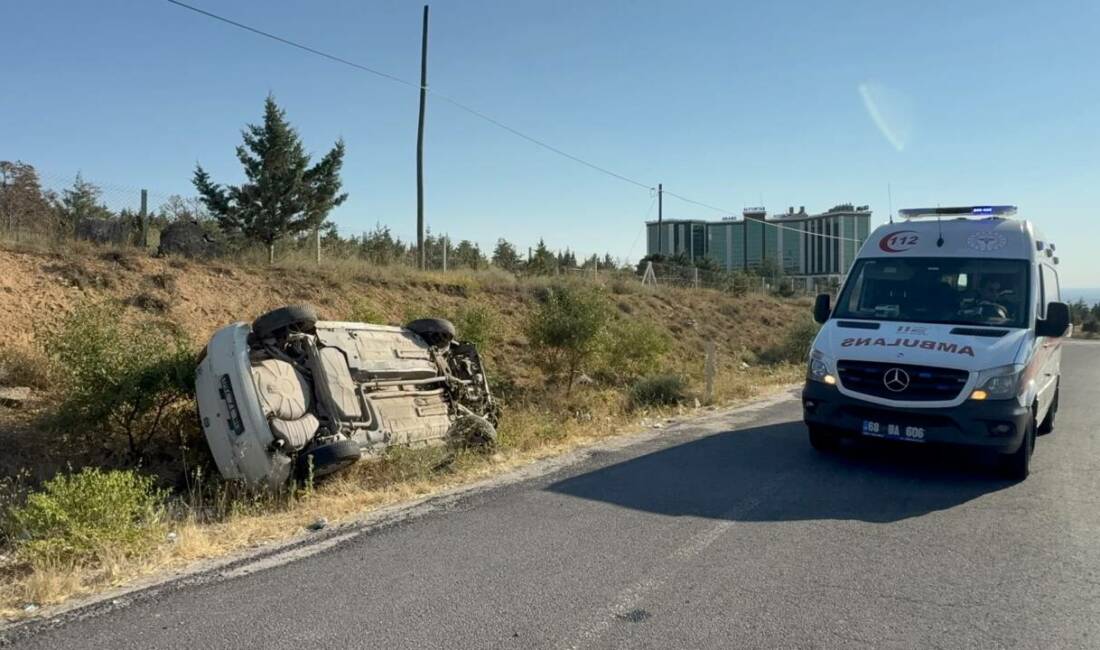 Aksaray-Nevşehir Karayolunda kontrolden çıkan otomobil