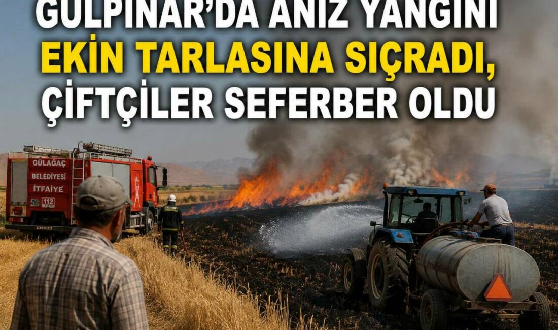 Gülpınar’da Anız Yangını Ekin Tarlasına Sıçradı, Çiftçiler Seferber Oldu Aksaray’ın Gülağaç ilçesine bağlı Gülpınar kasabasında çıkan anız yangını ekili
