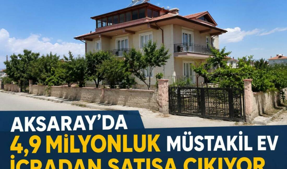 Aksaray’da 4,9 Milyon Liralık Müstakil Ev İcradan Satışa Çıkıyor Aksaray’ın Paşacık Mahallesi’nde bulunan bodrum, zemin ve bir normal kattan