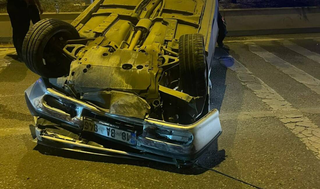 Çankırı'da takla atan otomobildeki 5 kişi yaralandı.