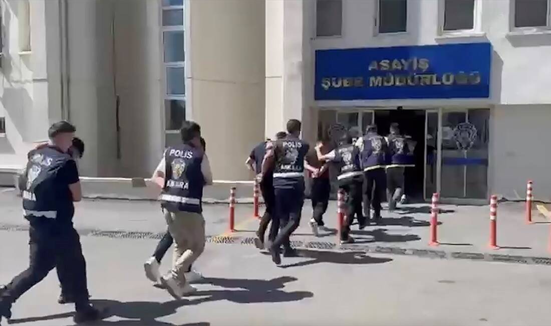 Başkentte organize suç örgütüne yönelik operasyonda gözaltına alınan 15 şüpheliden