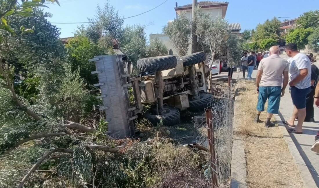 Devrilen iş makinesinin sürücüsü hayatını kaybetti! Antalya'nın Manavgat ilçesinde kontrolden çıkarak yol kenarındaki bahçeye devrilen iş