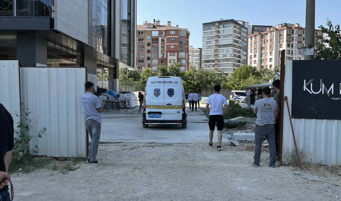 Konya'da inşaatın dış cephesine kurulan