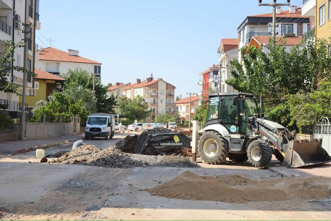 Aksaray Belediyesi, Kılıçaslan Mahallesi’nde yoğun yağışlarda yaşanabilecek su birikintisi ve