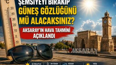 Meteoroloji, Aksaray ve ilçeleri için beklenen hava durumunu duyurdu. Yağış