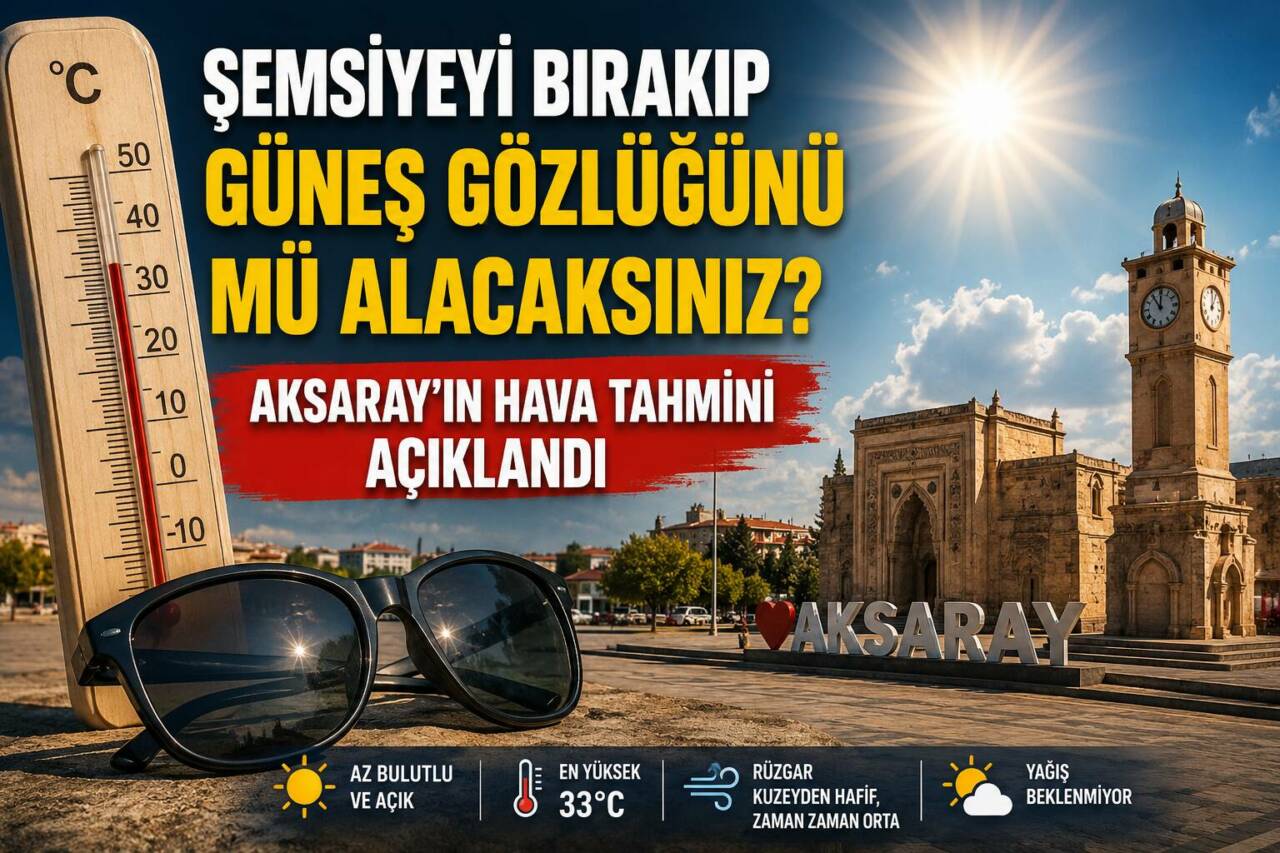 Meteoroloji, Aksaray ve ilçeleri için beklenen hava durumunu duyurdu. Yağış
