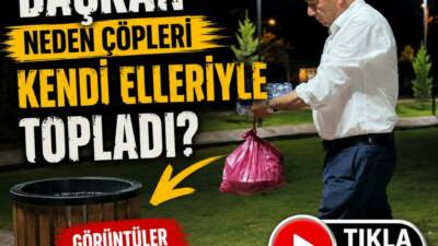 Yenikent Belediye Başkanı Ali Altınsoy’un millet bahçesinde yere atılan çöpleri