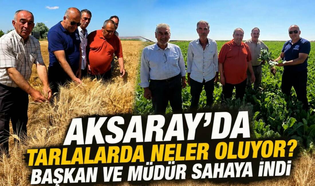 Aksaray’da Tarlalarda Neler Oluyor? Başkan ve Müdür Sahaya İndi Toprağın sesi en iyi tarlada duyulur…Aksaray’da cumartesi günü masa başında