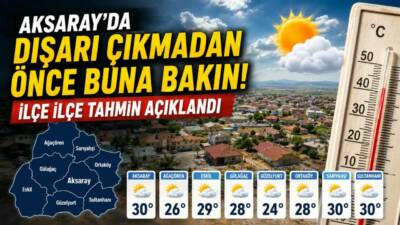 Aksaray ve tüm ilçeleri için beklenen hava durumu netleşti. Meteoroloji,