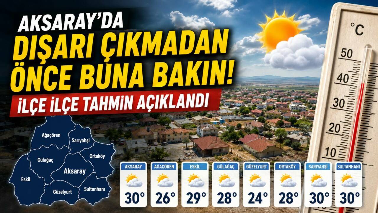 Aksaray ve tüm ilçeleri için beklenen hava durumu netleşti. Meteoroloji,