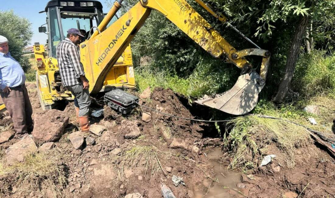 Güzelyurt ilçesine bağlı Akyamaç Mahallesi'nde kapalı sulama sisteminde meydana gelen