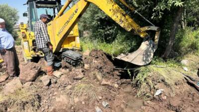 Güzelyurt ilçesine bağlı Akyamaç Mahallesi'nde kapalı sulama sisteminde meydana gelen