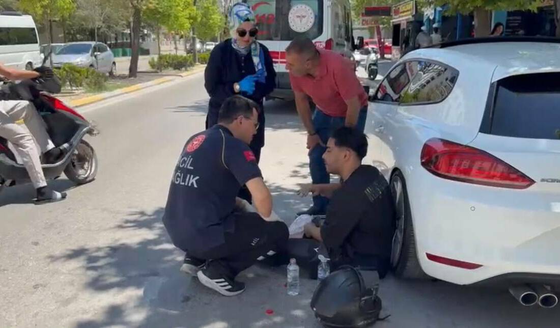 Aksaray’da seyir halindeki motosikletin kontrolden