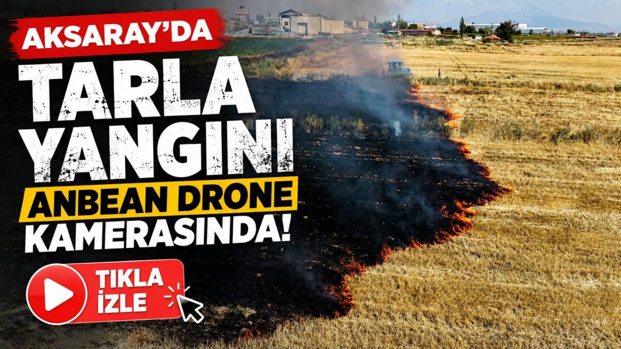 Aksaray-Ankara karayolunun 7’nci kilometresinde bir tarlada meydana geldi. Yangın görüntüsü