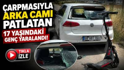 Aksaray TOKİ 122. Cadde’de meydana gelen kazada, skuter kullanan 17
