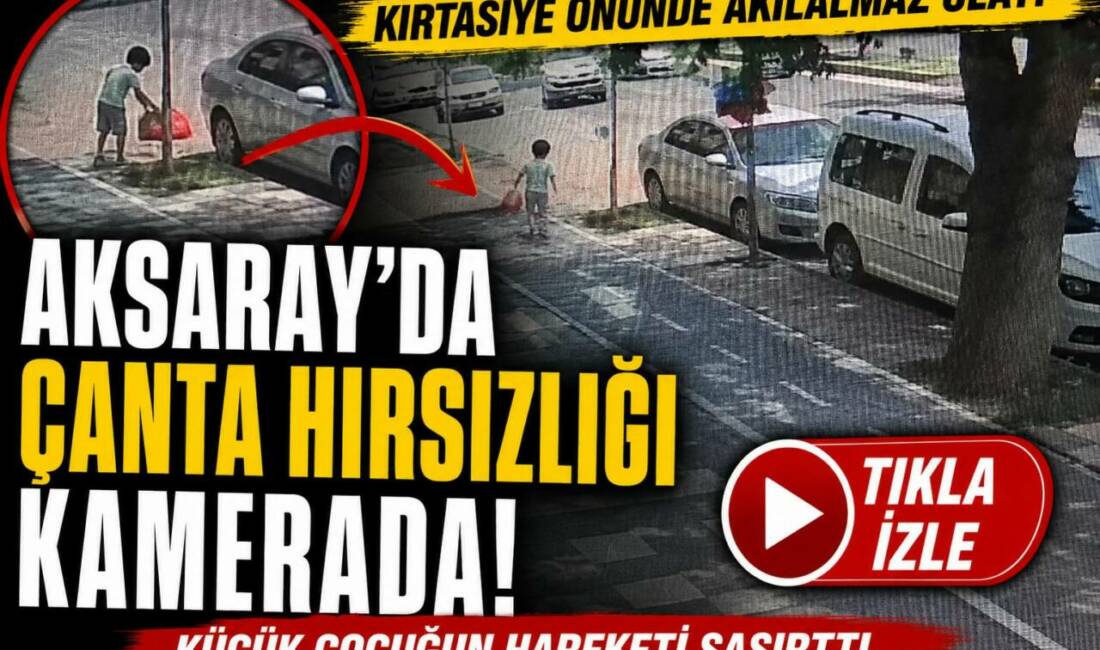 Aksaray’ın Coğlaki Mahallesi’nde bir kırtasiyenin önünde bulunan çanta, sabah saatlerinde