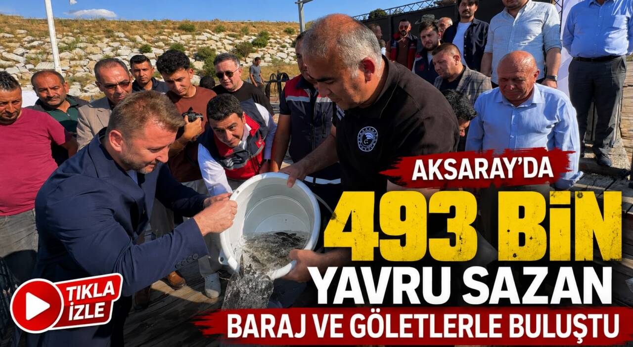 Aksaray’da Tarım ve Orman Bakanlığı’nın Su Kaynaklarının Balıklandırılması Projesi kapsamında