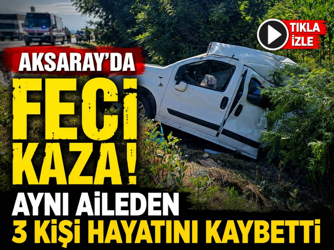Aksaray-Konya kara yolunda otomobilin kontrolden çıkarak takla attığı kazada 2