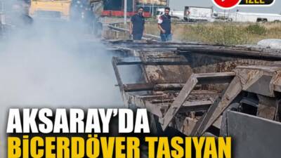 Aksaray-Adana kara yolunda meydana gelen olayda, 50 KD plakalı tırın
