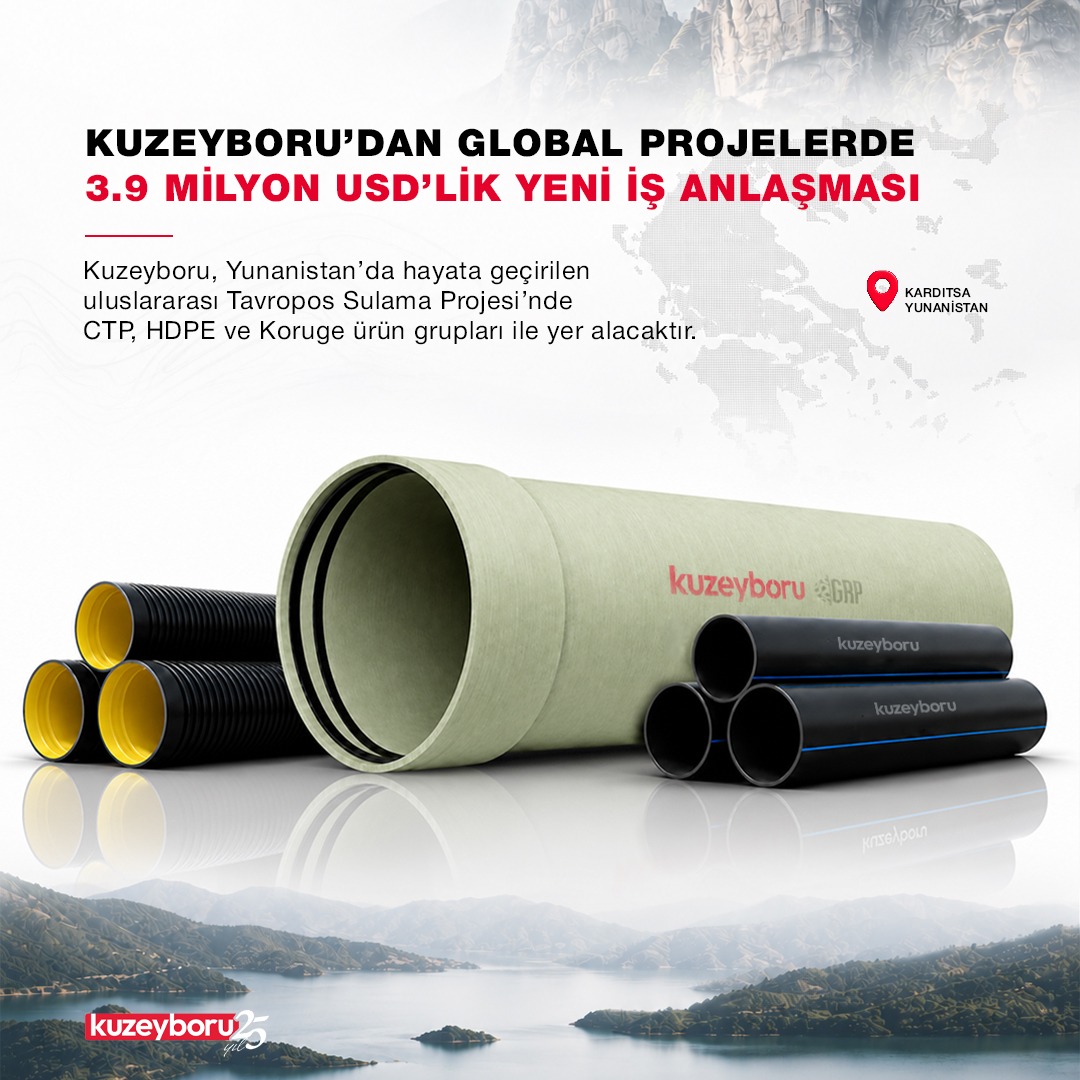 Aksaray OSB’de üretim yapan Kuzeyboru, Yunanistan’daki Tavropos Sulama Projesi başta