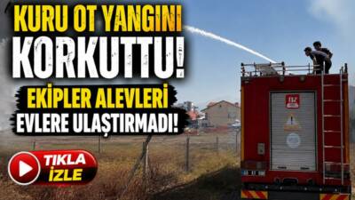 Aksaray’ın Hürriyet Mahallesi’nde kuru otların tutuşmasıyla çıkan yangın kısa süreli