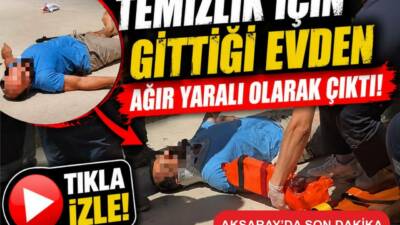 Aksaray’da bir apartmanın birinci katında temizlik yaptığı sırada korkuluğun kırılması