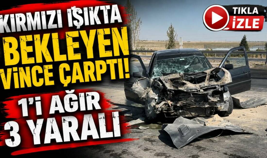 Kırmızı ışıkta bekleyen vince çarptı; 1’i ağır 3 yaralı! Aksaray-Konya Karayolu üzerindeki Eşmekaya Kavşağı’nda trafik ışıklarında bekleyen vince arkadan