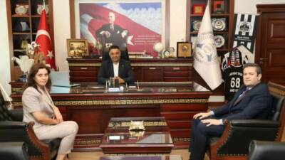 Ziraat Katılım Bankası Müdürü Gülhan Fidan ile İsmail Dağ, Aksaray