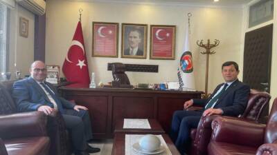 Görev yeri değişikliği dolayısıyla veda ziyaretlerini sürdüren Aksaray 5. Asliye