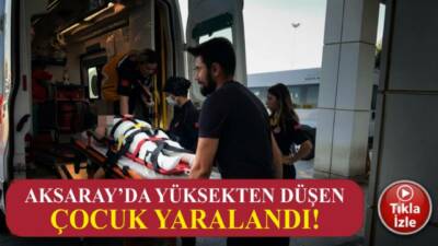 Aksaray’da bir camide meydana gelen kazada, yaklaşık 2 metre yükseklikten