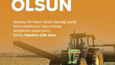 Aksaray İHH İnsani Yardım Derneği, hayırseverler tarafından emanet edilen öşür