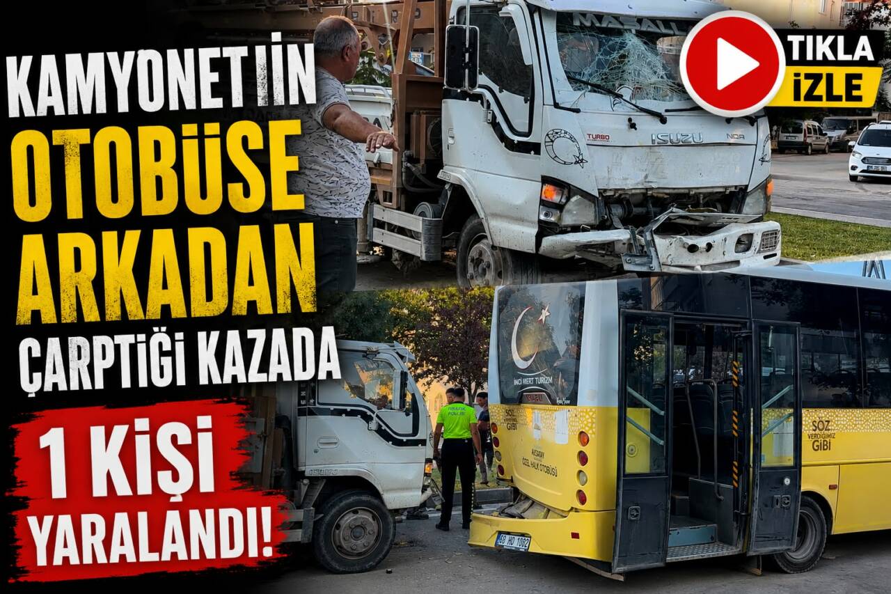 Aksaray’da Çerdiğin Mahallesi Atatürk Bulvarı’nda meydana gelen trafik kazasında, kamyonetin
