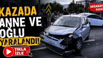 Aksaray-Adana kara yolundaki Organize Sanayi Bölgesi kavşağında iki otomobilin çarpıştığı