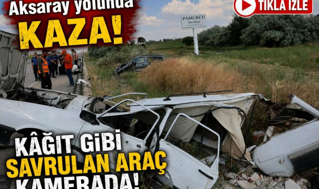 Aksaray yolunda kaza; Kâğıt gibi savrulan araç kamerada! Aksaray Nevşehir yolunda kontrolden çıkan otomobilin karşı şeritte başka bir