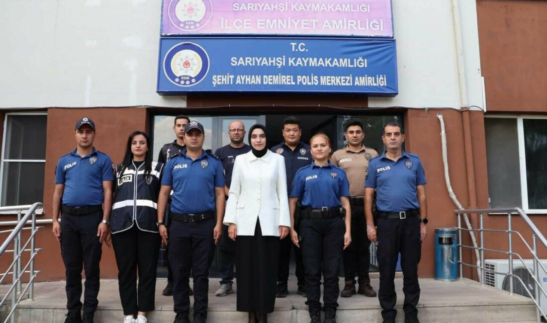 Sarıyahşi Kaymakamı Şeyma Nur Arıkan, İlçe Emniyet Amirliği ile İlçe
