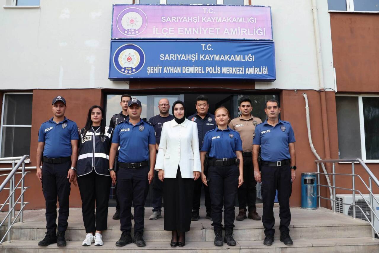 Sarıyahşi Kaymakamı Şeyma Nur Arıkan, İlçe Emniyet Amirliği ile İlçe