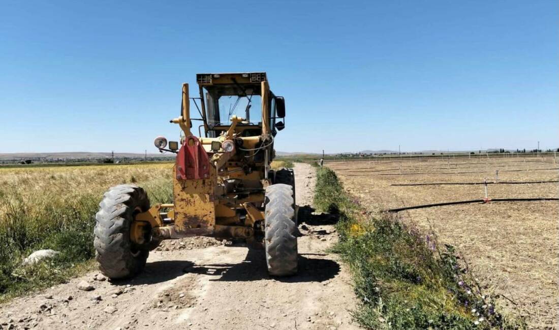 Gülağaç Belediyesi, yaklaşan harman sezonu öncesinde tarım arazi yollarında bakım
