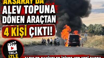 Ağaçören ilçesinde seyir halindeki otomobil, henüz bilinmeyen nedenle bir anda