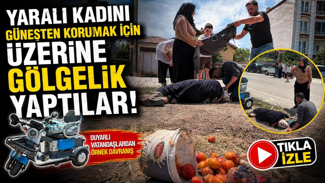Aksaray’da bahçeden topladığı kayısılarla elektrikli üç tekerlekli motoruyla evine dönen